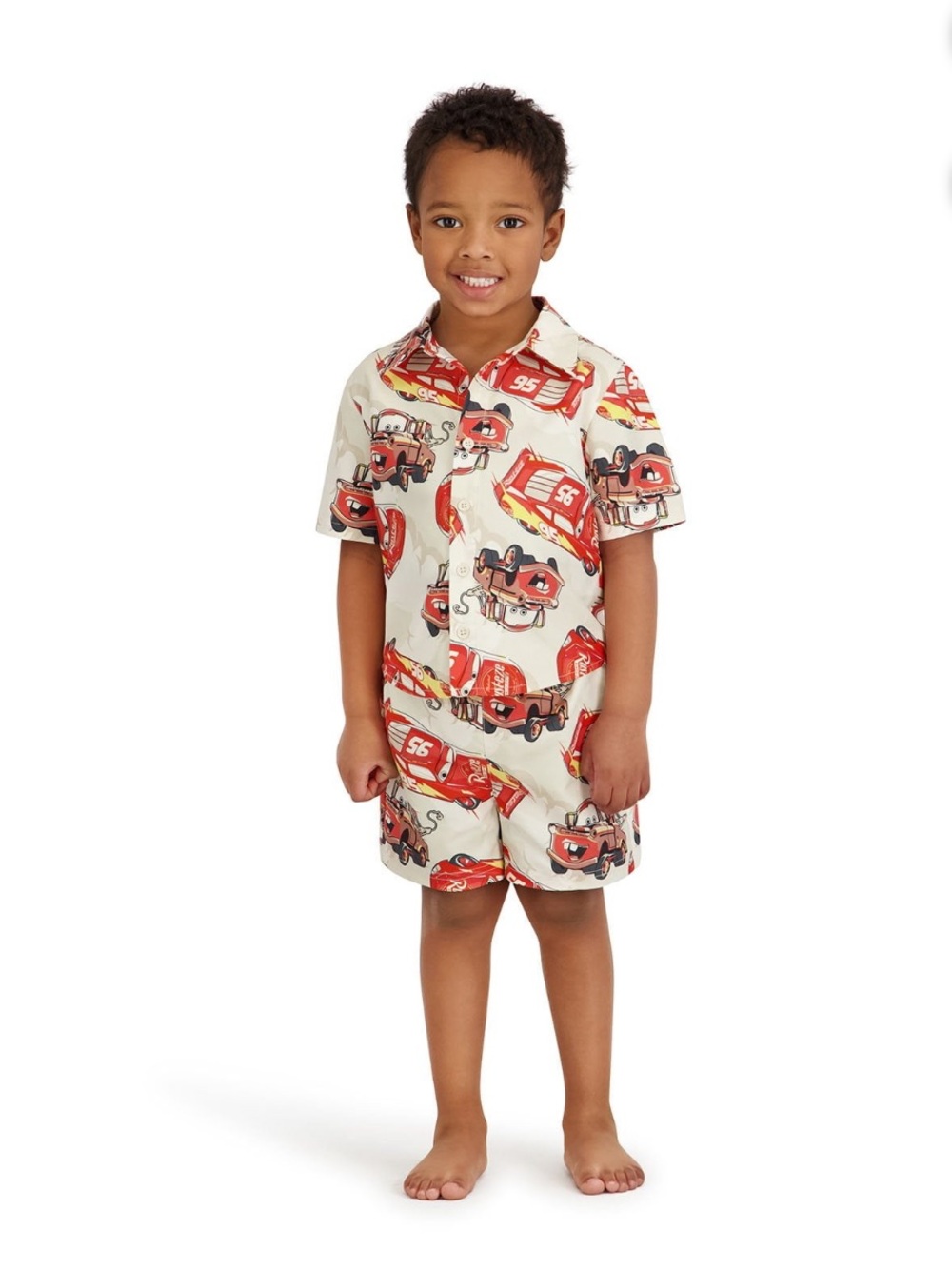 NWT Boys Disney Car swimming trunks with matching resort button up size 18 month